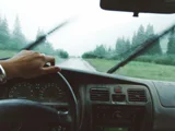 Ruitenwissers Aan In De Regen
