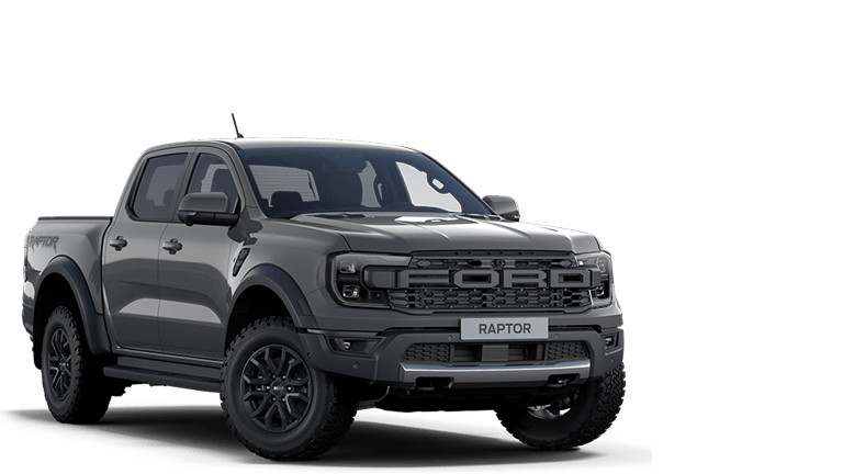 Ford Ranger Raptor Bedrijfswagen Modelfoto Schuinvoorkant Donker Grijs